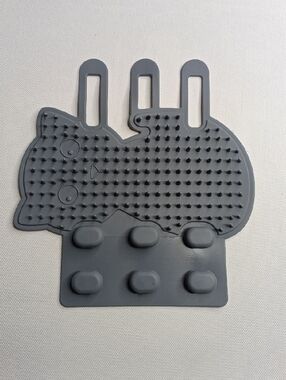 Gray Silicone Cat 😺 Toy Grooming Shedding Brush Scratch